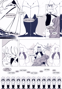 weirdlyprecious:  The three-eyed beastsu fancomic full I believe everyone will notice this, but wow, when you see everything in sequence it’s really shocking the difference in page 1 to 10. The way I drew Sapphire changed so much and I haven’t even