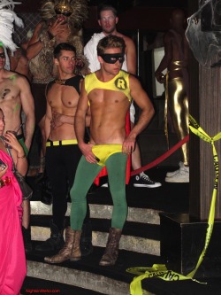 foiblesandfuckups:  wehonights:  Robin left Batman to hang with his boys  It’s almost impossible to tell that these guys used to be classic nerds, scrawny pimply fucks who’d never be able to get a girlfriend (or a boyfriend) in their lives, or that