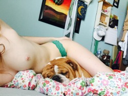 mama&ndash;mermaid:  My dog gets naked cuddles