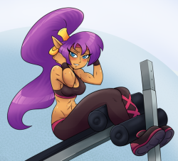ambris-waifu-hoard:  Commission for Ser-Frederick Lucina and Shantae being gym partners–followed by post-workout shower sex, because why not? I’m not sure how Lucina and Shantae ended up n the same universe and being friends but I’m not gonna pass