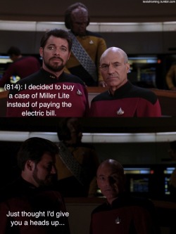 wilwheaton:  This blog combines Texts From Last Night with screencaps from TNG. It is brilliant. 