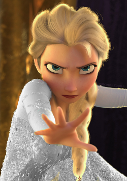 transparenttrash:  Semi Transparent Elsa from Disney’s new Frozen! Her dress blends in with your blog &lt;3 