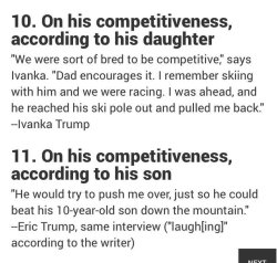 backseats-serenades-hurricanes:  mysharona1987:  goodvibesgoodfriends:  mysharona1987:  The Donald Trump School of Parenting™.     He really is a supervillian  Like, I want to hate Trump’s kids.   But, my God, they grew up with a sociopathic father.