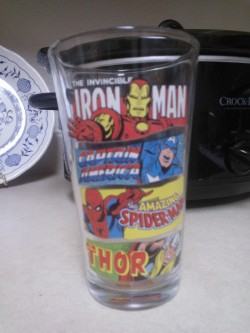 My husband&rsquo;s awesome new drinking glass.