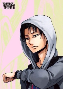 ackersexual:  levifc:  Fashion levi in ViVi magazine   Front cover of the magazine; you can see the full pic of heichou in the corner!   Adding onto this post - THIS is the hoodie Levi is wearing! It costs about 趟 USD&hellip;Heichou, never knew you