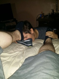 gay-hypno-domination: That is your place now and you are enjoying every second of it. Isn’t it good to smell Master shoes and socks ? His smell makes you so horny, cause you know it is alpha smell, this is the smell of your submission and you need to
