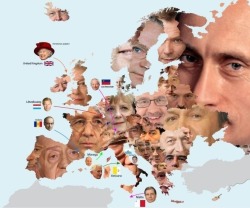 perpetualcastiel:  kickass-fallen-angel:  shuckl:  mr-egbutt:  moc-tod-ffuts-modnar:  faelan01:  mapsontheweb:  Map of European leaders.  this is highly disturbing    i’m gonna hit pause on this post to ask do people really think the queen is in charge