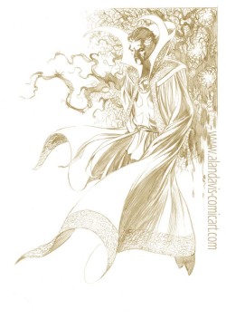 goshyesalandavis:  This is a sketch of Doctor Strange, drawn by Alan Davis.