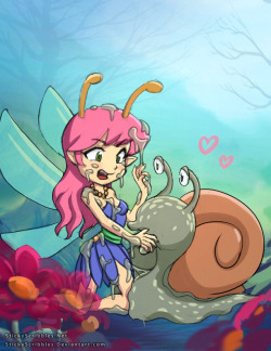 Fairy Snail Bondage Uh oh, looks like this fairy has found a slimy friend who&rsquo;s becomes attached to her. What will happen next?//Like what you see?  Support us for more on going art content, events,  bonus art erotic story, and uncensored versions:h