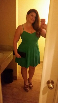 weliketoplay7384:  Went Out with daddy last night…. short dresses and no undergarments :) love!   such a gorgeous lady