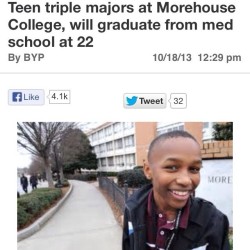 marvellousmilk:  trebled-negrita-princess:  scumplanet:  geto-cowboy:  darealbrittneyh:  This hasn’t gotten enough recognition  god forbid we actually see something good on the news for once  fucking prodigy man   Yes young black king! You better go
