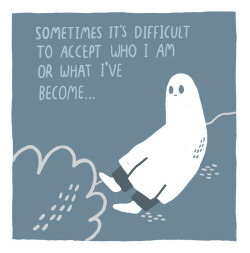 thesadghostclub:  It’s difficult to learn how to accept yourself, sometimes it feels impossible; but trust in yourself that it can be done. We believe in you &lt;3   Shop / About Us / FAQ’s / comics / Archive / Subscribe  