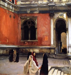 artemisdreaming: John Singer Sargent (1856-1925), Campo behind the Scuola di San Rocco (aka An Inner Courtyard of La Scuola di San Rocco, Venice), 1882. Private collection.