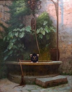 roach-works:furbsplosion:  truth coming out of her well, with apologies to Jean-Léon Gérôme     hey i just got Jean-Léon Gérôme on the line and he says this shit is dope