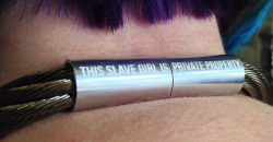 kittiesnlollies:  daysofdecadence:  perfect-together:  my slave got one ;-) picture soon  Great inscription  I should have had “The best is yet to be” inscribed on my cuffs. 