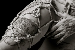 mbradfordphotography:  Rope and Ink. Model Angel Beau, photo and rope by MBradford.