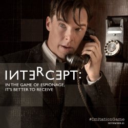 The Imitation Game @ImitationGame ·  Oct 6 Listen closely. #BenedictCumberbatch is Alan Turing in The #ImitationGame. 