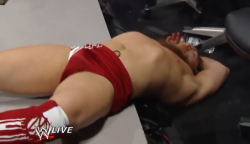 rwfan11:  Daniel Bryan- bulge  Why is Daniel always bulging when he&rsquo;s knocked out?!