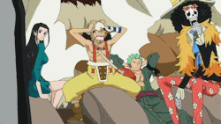 everybody&rsquo;s flippin out and Zoro is just takin it easy.