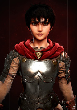 imx-doomer: Casca - Berserk fanart by  Denzil O'Neill For those not aware: Denzil O'Neill is a Senior Character Artist at id Software and took a major part in the design of some of the demons in DOOM 2016. This fan art is something he’s been working