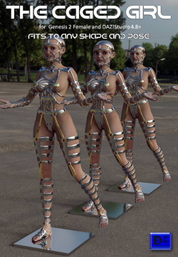 	Tired of these iron props that can‘t be altered in any way? No support of shapes or poses. Just static?!  	Then  have a look at &ldquo;The Caged Girl&rdquo;! This full restrain pack can be posed  and shaped as you like and you can turn the parts of