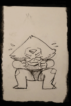 fel-fisk:  inktober: day 10  jump [ft. peridot] first - previous - next - last  i wanted to do at least one animation for inktober s O here is a jumping peri peri chicken!!! she’s very excited and has had too much sugar 