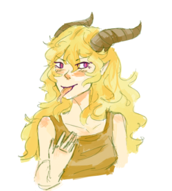 mejlfu:(ignore the arm I cant arm I cri)Instantly fell in love with @dashingicecream ‘s dragon (faunus? probably was in the tags but im blind) Yang and had to draw her ;0; of course credit to dash for the idea. its also probably obvious im messy with