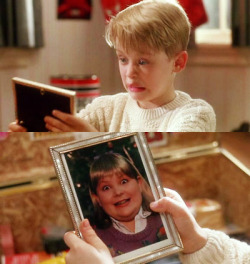 linzeylundgren:Little Known Facts From Your Favorite Childhood Movies# 3 Buzz’s “Girlfriend”In the movie Home Alone, Kevin, played by Macaulay Culkin, finds a picture of his brother’s ugly girlfriend. This picture was actually a boy made up to