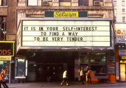 acehotel:  1993 guerrilla marquee by Jenny Holzer who fought the good fight on 42nd street ‘fore they tore it down.  