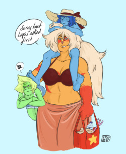 ijessbest: I had a bunch of requests for this little crew going to the beach so here it is xD Peri wanted to be on Jasper’s shoulders… Buy me a coffee: https://ko-fi.com/ijessbest 
