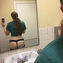 Too late for Thong Thurs? I got this pic from MrsHI while she was on a break at work yesterday. Enjoy! MrHI.