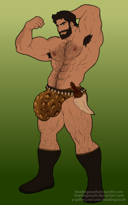 headingsouthart:  Commission: Jungle Wrestler commission for powerplayer on y!gallery 