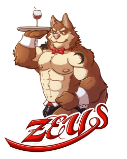 chocofoxcolin:  badge commission for   ZeusxCode a big muscle sexy husky butler as your service  