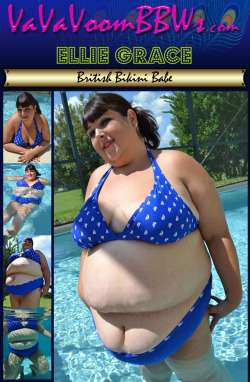 Ellie Grace was in Florida for vacation and brought this beautiful bikini with her. Sexy British babe on a nice sunny day, and a screened in pool, sounds like more than fun to me! Join her @ VaVaVoomBBWs.com