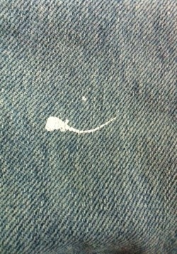This is hilarious&hellip;.a paint stain on my jeans looks exactly like a sperm&hellip;hehehe