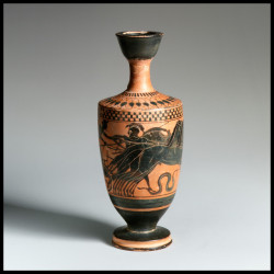 the-met-art: Terracotta lekythos by Diosphos Painter, Greek and Roman ArtMedium: TerracottaFletcher Fund, 1925 Metropolitan Museum of Art, New York, NY http://www.metmuseum.org/art/collection/search/251793 
