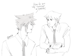 mi5ul:  morossexual AU of soriku where Riku is only attracted to dumbasses and he meets the biggest dumbass of all: Sora.cause everytime I’m playing Kingdom Hearts I feel like Sora, Donald and Goofy are the biggest idiots everbased on this tumblr post 