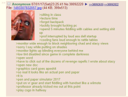 4chansbest:anon brings pc to class