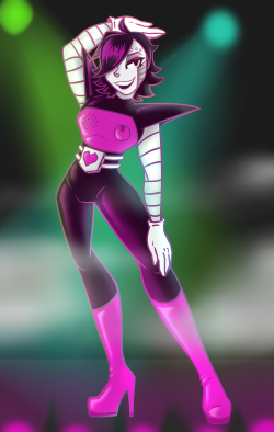 sunnygloom:  Some Mettaton Ex! I have been listening to Death by Glamour for so long now… I decided to draw my sexy robo-boyfriend Mettaton. Uploading too the plain background and the transparent version cause I didn’t really liked the finally result.