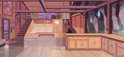 A selection of Backgrounds from the Steven Universe episode: Alone TogetherArt Direction: Elle MichalkaDesign: Steven Sugar, Emily Walus, and Sam BosmaPaint: Amanda Winterstein and Jasmin Lai