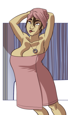 lightfootadv:Annie in a towel.  Maybe I’ll do one of the others too.