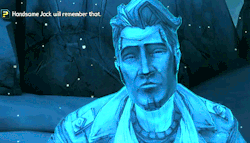 deadpoolian:  Handsome Jack pointing out the “will remember that” notificationAKA my favorite moment in any Telltale game ever.