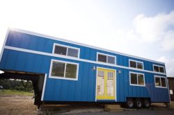 teenytinyhomes:  A Nomad Tiny Home357 sq. ft. tiny home on wheels.  Looks like it was an old horse trailer 😊