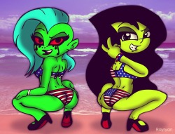 dacommissioner2k15:  4th of July Jam 2016:  Duo 1    Another entry for this years 4th of July Jam. Two of my favorite Disney’s green villiansess: Lord Dominator and Shego!———————————————————–Lord Dominator and