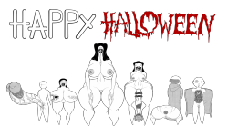 Happy Halloween Yeah, me and my friend Gliz was supposed to make a horror game for Halloween but I did not managed to finish all the assets in time =( But at least we got all the monster designs ready, so here is a quick Halloween pic for you. Remember