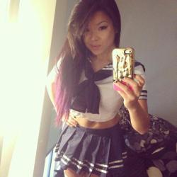 selfieasiangirl:Yummy selfie naked Asian tits of naughty schoolgirl.More Amateur Asians