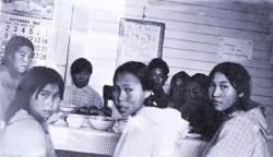 paradelle:lastrealindians:Inuit children at boarding school. The sign on the wall behind them reads, “Please do not speak Eskimo.” (1914)This reminds me of how whole sects of complex Inuktitut dialects were wiped out by Euro settlers. There were hundreds