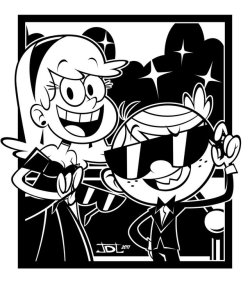 javidluffy:  Just a random Hollywood-style picture of Lincoln and his best sister. I really need to draw TLH more often. Enjoy it!   