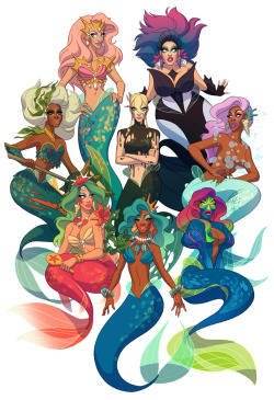 shoomlah:  MerMay times eight: The Drag Daughters of Triton, JUST under the wire in time for DragCon. I’ll have a table at #D-15 this weekend, see y’all there!