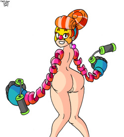 Lola Pop showing off her butt. You think Nintendo made her a clown because of the hype behind “It”? That’s what I think. 